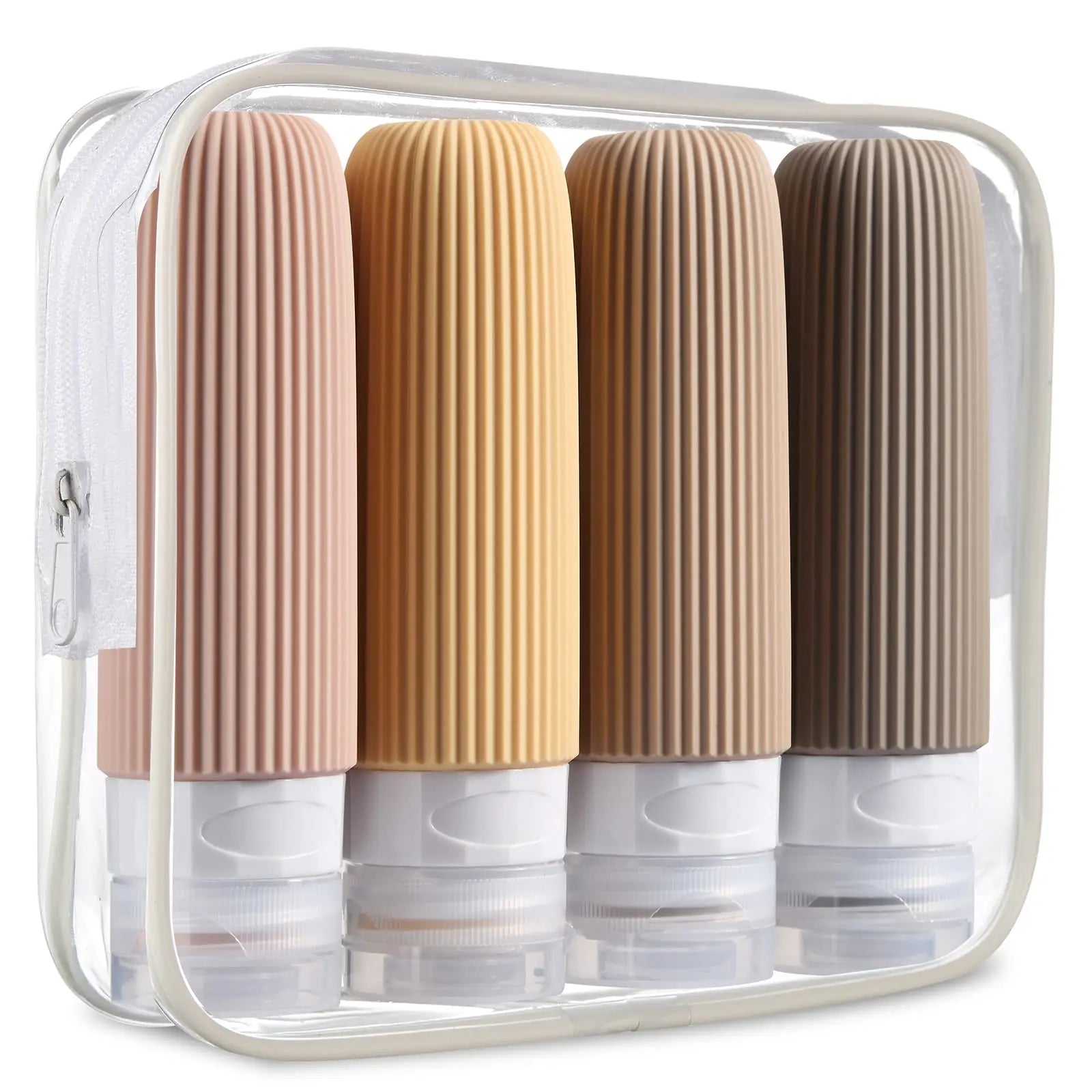 TravelSqueeze - Recipientes de Silicone Portáteis Sem BPA à Prova de Vazamento [Acessorios de viagem] - TravelSqueeze - Recipientes Portáteis Sem BPA à Prova de Vazamento Bagagem Vip 