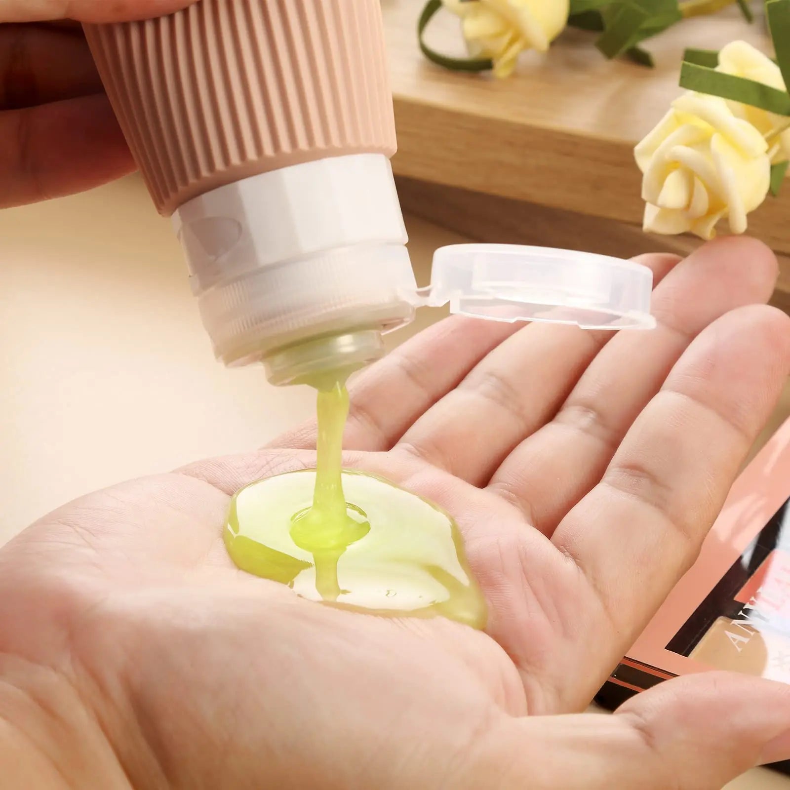 TravelSqueeze - Recipientes de Silicone Portáteis Sem BPA à Prova de Vazamento [Acessorios de viagem] - TravelSqueeze - Recipientes Portáteis Sem BPA à Prova de Vazamento Bagagem Vip 